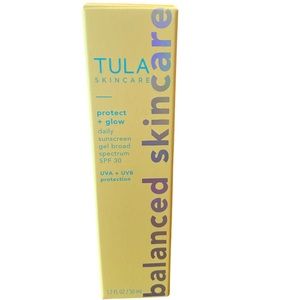 Tula skincare sunscreen. Protect and glow.  SPF 30.